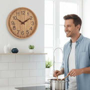 Wooden Wall Clock - Silent Minimalist Round Design