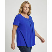 Amalia - Pleated A-Line Women's Tunic Top