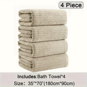 Oversized Bath Towels - 4-Pack Microfiber XL Set
