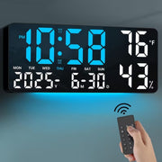 LED Alarm Clock - Large Digital Information Display