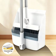Broom And Dustpan Set - 3-in-1 Upright Cleaning System