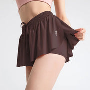 Cassandra - High Waisted 2-in-1 Tennis Shorts