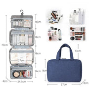 Hanging Toiletry Bag - Waterproof Foldable Travel Organiser