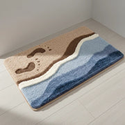 Plush Bathroom Rug - Nature-Inspired Absorbent Design