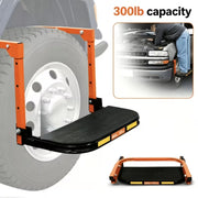 Car Tire Step Ladder - Foldable Anti-Slip Roof Access Platform