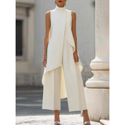 Lola - Asymmetrical Women's Wide Leg Pants Set