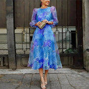 Sol - Floral Long Sleeve Wedding Guest Dress