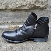 Natalia - Side Zip Women's Leather Ankle Boots