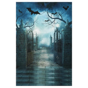 Halloween Bat Backdrop - Spooky Flying Silhouette Photography Background