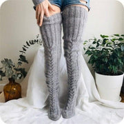 Women's Wool Socks - High Knit Over-the-Knee Design
