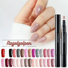 Precision nail art gel painting pen with colorful nail design examples