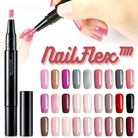Precision nail art gel painting pen with colorful nail design examples