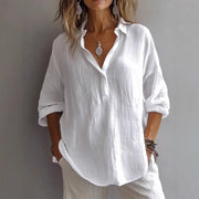 Abigail - Relaxed Button-Up Linen Blouse