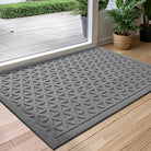 Water absorbent non-slip geometric door mat for indoor and outdoor entryways