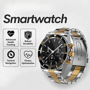 Smartwatch With Health Tracking, Fitness Features And Metal Bracelet