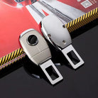 BeltLock car seat belt extender connected to a vehicle seat belt buckle