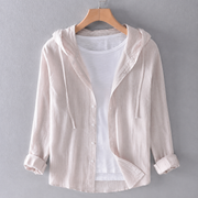 Mila - Hooded Linen Shirt