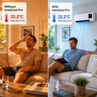 White portable air conditioner and heater with remote control