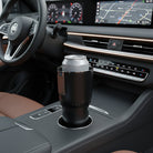 Portable beverage cooler and warmer placed in a car cup holder