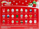 Fold-out Christmas advent calendar with 24 numbered doors and colorful festive illustrations