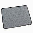 Quilted dog cooling mat with rounded corners