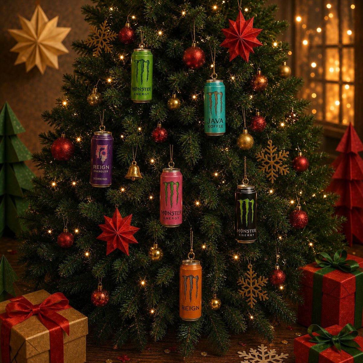 Black 2026 Christmas energy drink advent calendar with 24 cans