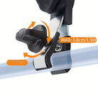 Cream UV stroller sunshade with bendable arm and universal clamp