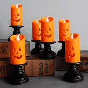 LED Pumpkin Candle Lights - Flameless Flickering Halloween Décor