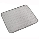 Quilted dog cooling mat with rounded corners