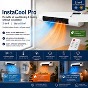 Portable Air Conditioner And Heater, 2-In-1 Wall-Mount Design