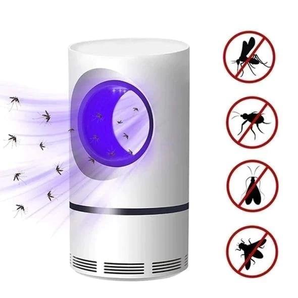 White cylindrical UV light insect trap for mosquitoes and flies
