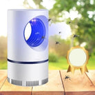 White cylindrical UV light insect trap for mosquitoes and flies