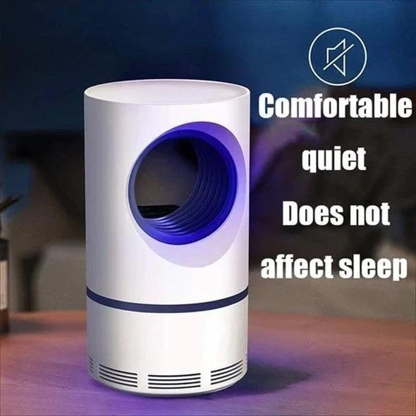 White cylindrical UV light insect trap for mosquitoes and flies