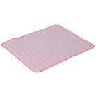 Quilted dog cooling mat with rounded corners