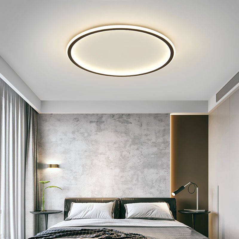 Round LED ceiling light with a modern Scandinavian ring design