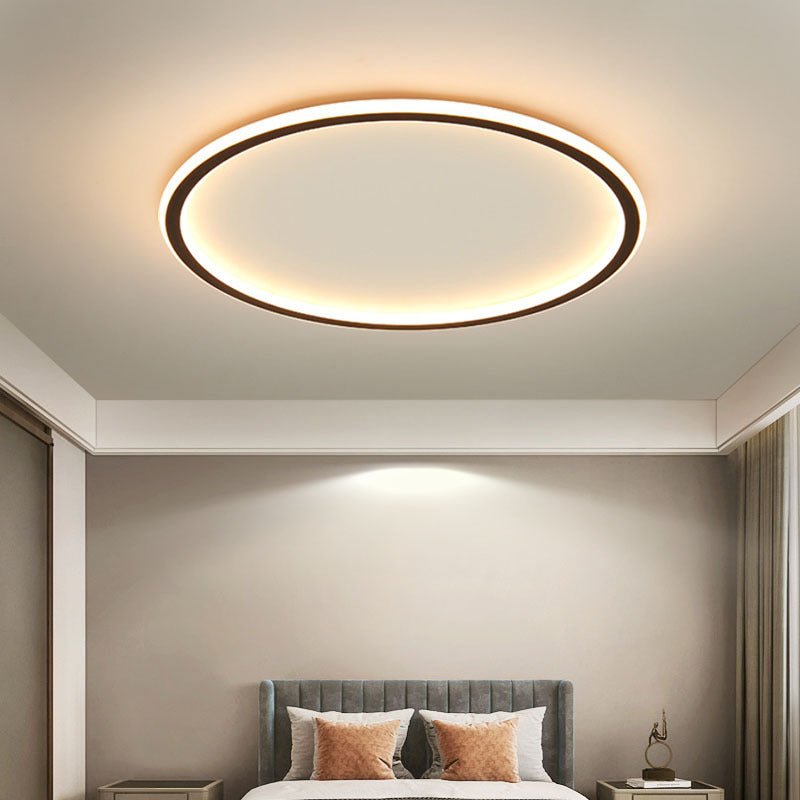 Round LED ceiling light with a modern Scandinavian ring design