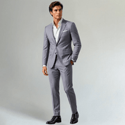 Men's Slim Fit Two-Piece Suit Lightweight Formal