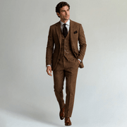 Justin - Three-Piece Tailored Tweed Tuxedo Set