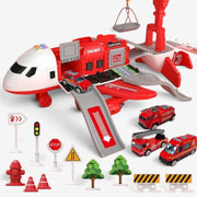 Aircraft Playset – 6 Mini Vehicles & 13 Accessories for Kids